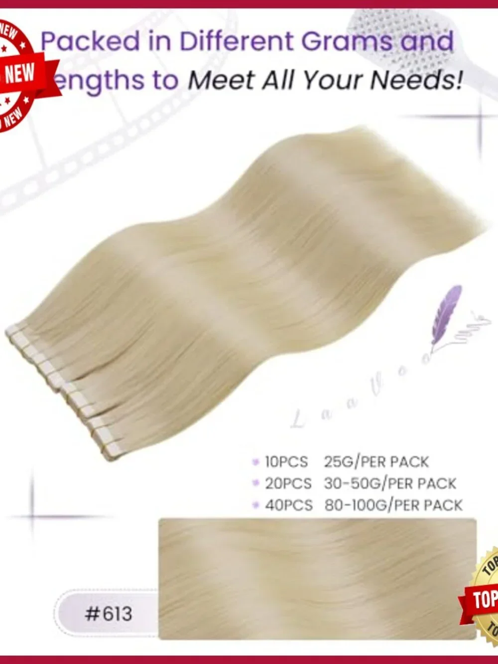 Real Human Hair Tape Extensions 18 Inch 50g 20pcs Seamless Invisible